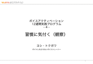 4. 習慣に気づく（観察）