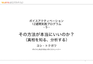 5. その方法が本当に良いのか？（知る、分析）