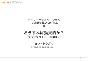 8. どうすれば効果的か？（プランをつくり、採用する）