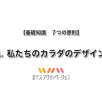 基礎知識 1. 私たちのカラダのデザイン